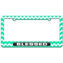 Blessed, Religious License Plate Tag Frame, Multiple Colors
