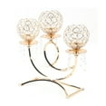 thumbnail image 4 of 3 Arms Crystal Candle Holders, Elegant Bowls Candelabras Candle Stand with Crystal Drops, Formal Event Table Decoration, Candlestick Holder Ornaments for Wedding Dining Table Christmas Party, 4 of 10
