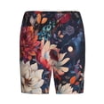 thumbnail image 6 of Daiia Colorful Flower Peacock Mens Woven Stretch Pajama Short,Short Pajama Pants-Medium, 6 of 7