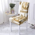 thumbnail image 3 of Funda de estilo de elementos europeos para silla de comedor, cubierta con patrón de flores para muebles de comedor, fundas para sillas para el hogar Stuhlbezug, 3 of 5