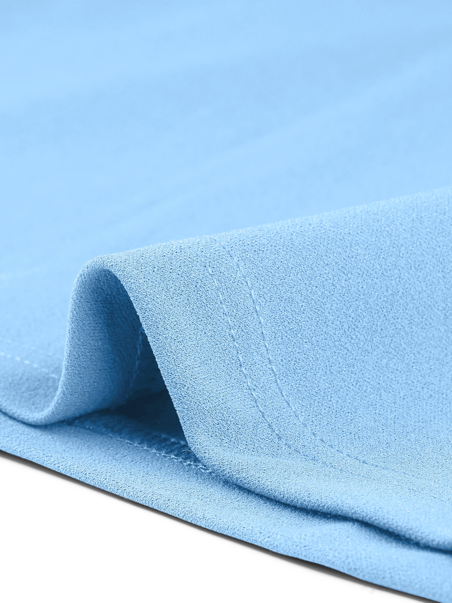 DARING DIVA Pleated Cap Sleeve V Neck Shift Office Work Dresses XL Light Blue