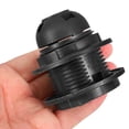 thumbnail image 4 of KAKOWELY lampharp holder base 3PCS E27 Double Ring Light Holder Black Lamp Shade Collar Rings Full Thread Lamp Adapter Socket for Pendant Lamps Installation, 4 of 5