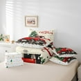 thumbnail image 5 of Feelyou Vintage Rustic Truck Bedding Comforter Set 7pcs, Christmas Holiday King Bedding Sets, Tree Snowflake Reversible Bed Sheets, Breathable Home Decor, 5 of 7