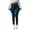 Navy, variant on Fiaer -Lined Leggings for Women Stretch Plus Size Trendy Yoga Pants High Waisted Slim Fit White Workout Trousers White XL