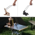 thumbnail image 4 of Pinza Pinza de barbacoa de madera de acero inoxidable para acampar, senderismo, picnic CAMPINGMOON Pinza, 4 of 7
