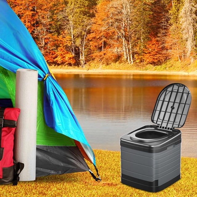 Colaxi Toilette Portable Adultes Enfants Pot Extérieur Voyage Toilette pour Randonnée VR Pique-Nique Ronde
