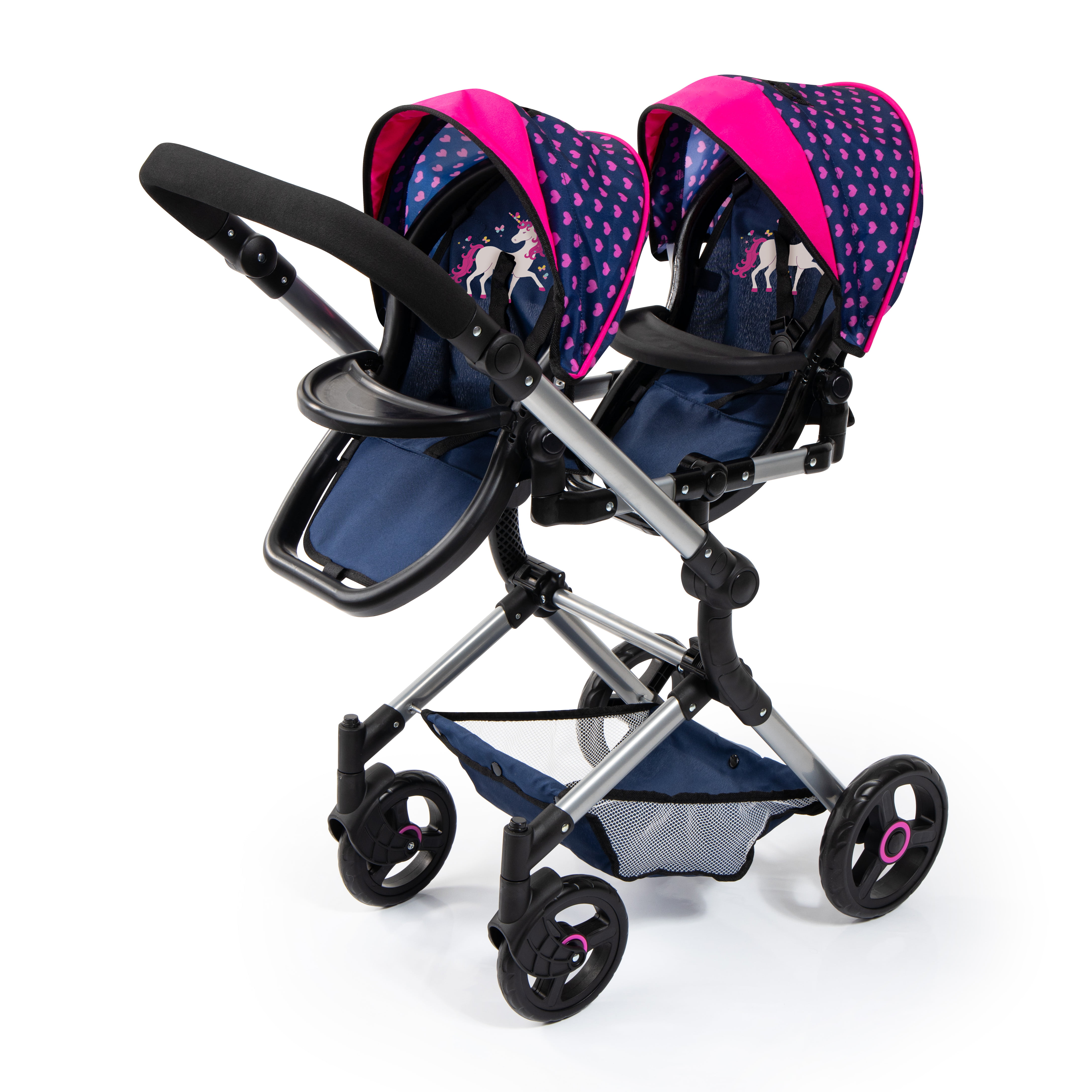 My First Dolls Pram Premium Stroller Pushchair Adjustable Hood Buggy Kids Girls 