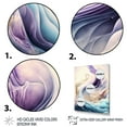 thumbnail image 3 of Designart Blue, Gold And Purple Abstract Waves III Canvas Wall Art, 3 of 5