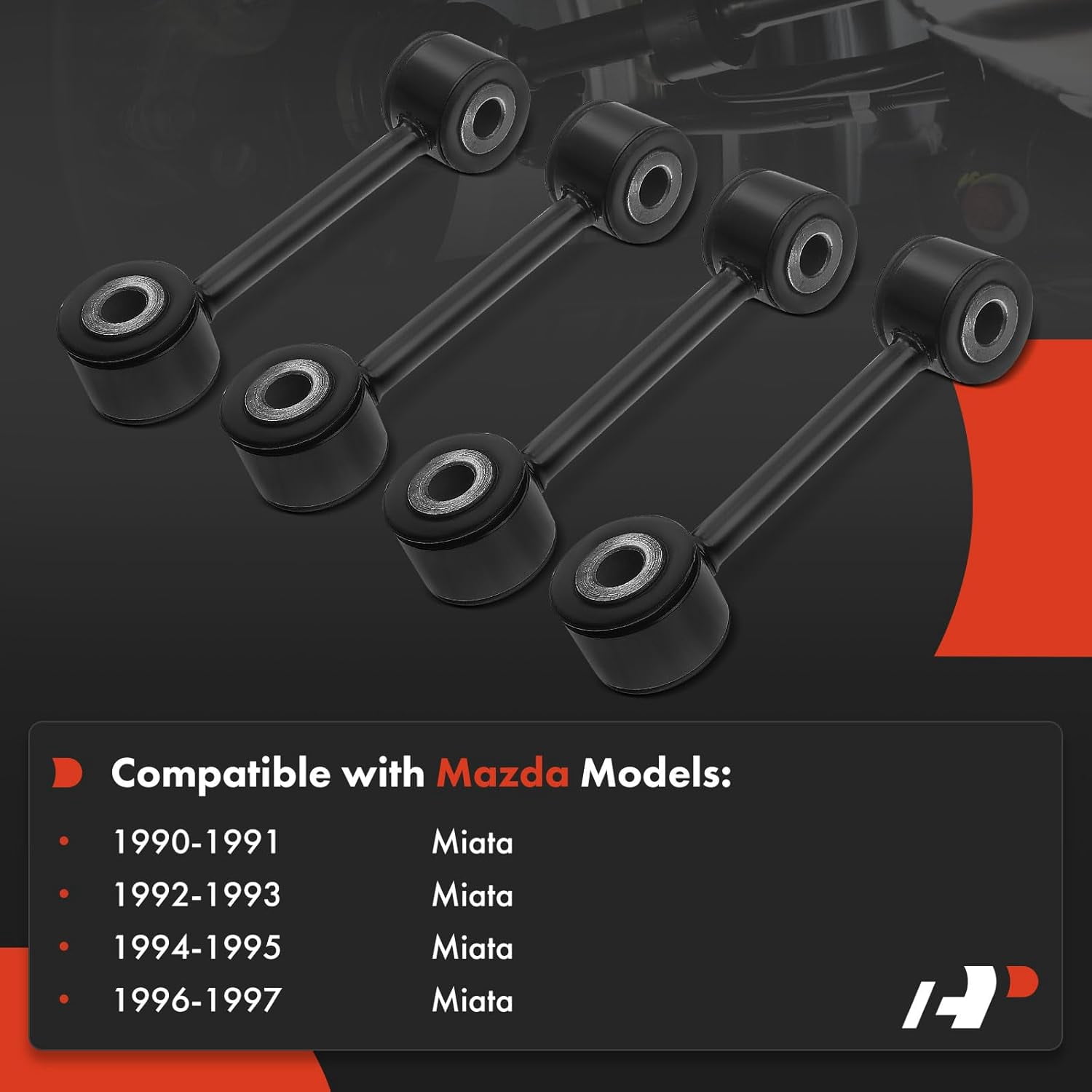 A-Premium Set of 4, Front & Rear Sway Bar Links Kit Stabilizer Bar Links, Compatible with Mazda Miata 1990-1997