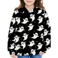 thumbnail image 5 of Mercatoo Girls Fleece Soft Hoodies Halloween Cute Ear Gho??t Pullover Sweatshirts Teen Kids Thick Warm Fall Winter Hoodie Clothes, 5 of 9