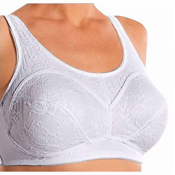 Women's Cortland Intimates 7224 Full Figure Cotton Lining Bra (White 36D)