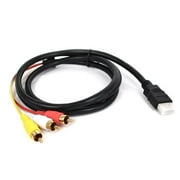 1080P HDMI-compatible Male Video to 3 RCA AV Audio Cable Cord For TV Adapter X2Y9