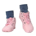 thumbnail image 3 of DHFJKG Children's Thickened Short Snow Boots For Boys Girls Solid Color Non- Rubber Sole With Elastic Shoelaces For Kids Winter Cozy Shoes, 3 of 9