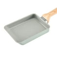 thumbnail image 7 of Japanese Omelette Stick Coating Smokeless Handle Cooking Pan Rectangle Cooktop Green, 7 of 7