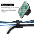 thumbnail image 2 of 50 pcs. Self Adhesive Cable Clamp Plastic Rectangular Cable Clips Cable Tie Quick Cable Wire Management Holder for Car, 2 of 7