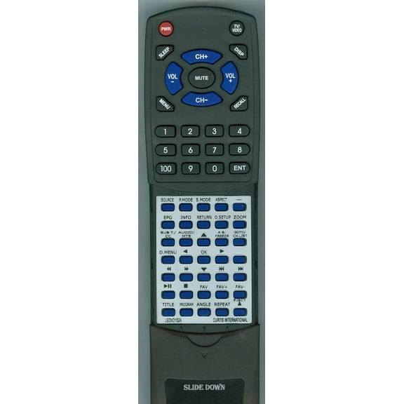 Replacement Remote for CURT RTLEDVD152A, LEDV1975A3, LEDVD152A, LCDVD152A, LEDVD1945A, RLDEDV3255AB, PLEDV2488AD, RLEDV1910A