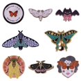 thumbnail image 2 of Hard Enamel Pins Beautiful Gothic Moths Lapel Collection Christmas Butterfly Women Girl Brooch Badges Clothing Accessories Gifts, 2 of 5