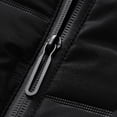 thumbnail image 4 of Wutalume Men's Casual Solid Color Embossed Textured Thick Cotton Jacket, Men's Cotton-Padded Warm Hooded Long-Sleeved Coat, Durable and Fashionable for Cold Weather Wear,Black L, 4 of 6