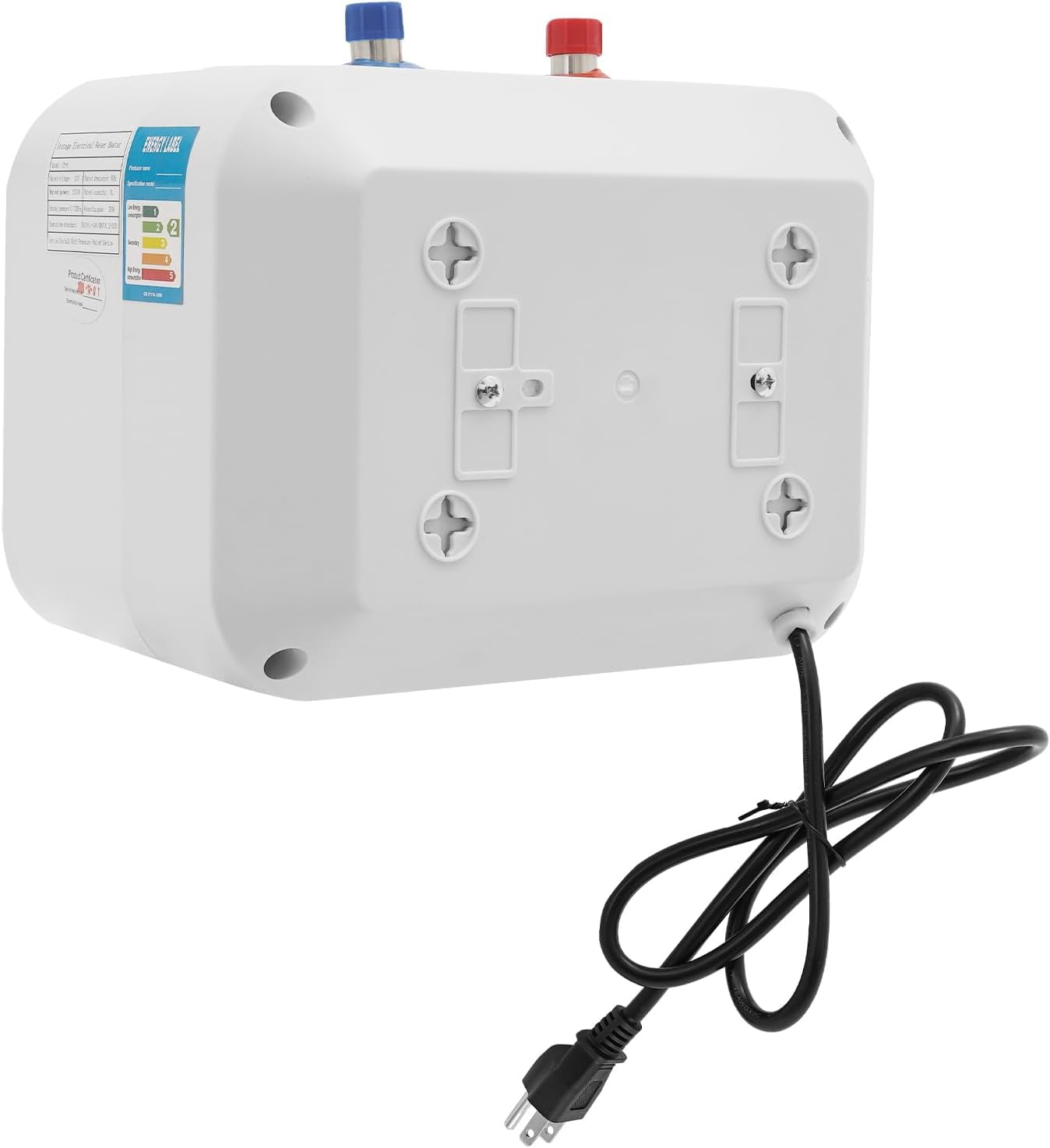 Under Sink Instant Water Heater 2.5 Gallon Water Heater Mini Tank Water Heater Digital Display RV Small Hot Water Heater 1/2" NPT Wall / Floor Mounted