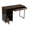 thumbnail image 5 of Mainstays Wood & Metal Writing Desk with 1 Drawer and 1 Door for Teen Adult,29.92 in, Canyon Walnut Finish., 5 of 8