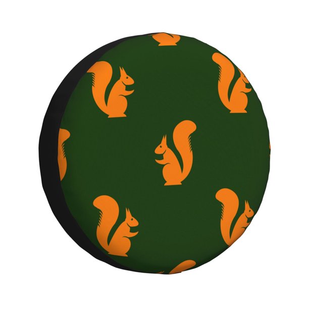 Balery Bold Squirrel Silhouettes Cubiertas para Neumáticos - Protector Resistente para Neumáticos de Camioneta, SUV, Remolque, Camper y RV-14 inch