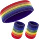 thumbnail image 1 of 3 Pieces Sweatbands Set - Sports Headband and Wrist Sweatbands, 1 of 5