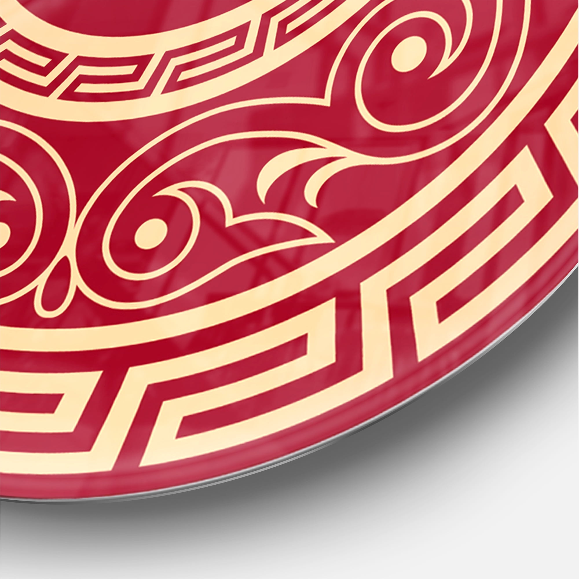 Designart 'Double Happiness Asian Decoration ' Modern wall clock