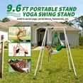 thumbnail image 3 of Kojem 9.6 FT Portable Stand Yoga Swing Stand 551 LBS Aerial Yoga Frame Yoga Sling Inversion Equipment Steel Silvery for Indoor and Outdoor Triangle Structure, 3 of 15