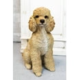 thumbnail image 1 of Grande Statue Réaliste de Poodle Marron 18.5 Pouces H Animal de Compagnie Ami Caniche Chien, 1 of 6