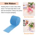 thumbnail image 4 of Uxcell 3 Rolls Chiffon Silk Ribbon Fabric Ribbon Handmade Floral Fringe Ribbon Navy Light Blue Cream 1-1/2'' 10 Yards, 4 of 6