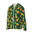 thumbnail image 2 of Gaeub Pineapples with Palm Leaves Men's and Women's UPF 50+ Long-Sleeved Sun Protection Clothing, Fishing Shirt Long Sleeve Zip - XX-Large, 2 of 9