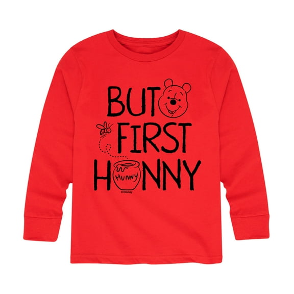 Winnie the Pooh - But First Hunny - Toddler And Youth Long Sleeve Graphic T-Shirt