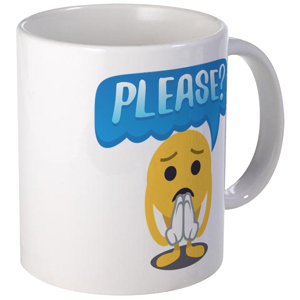 CafePress Emoji Sad Face Please Unique Coffee Mug, Coffee Cup