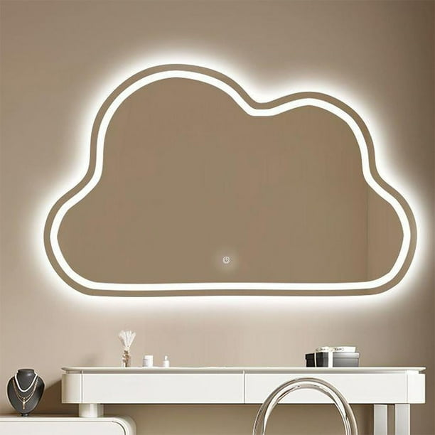 Espejo De Baño Irregular Nube Con Iluminación LED ajustable distintas tonalidades