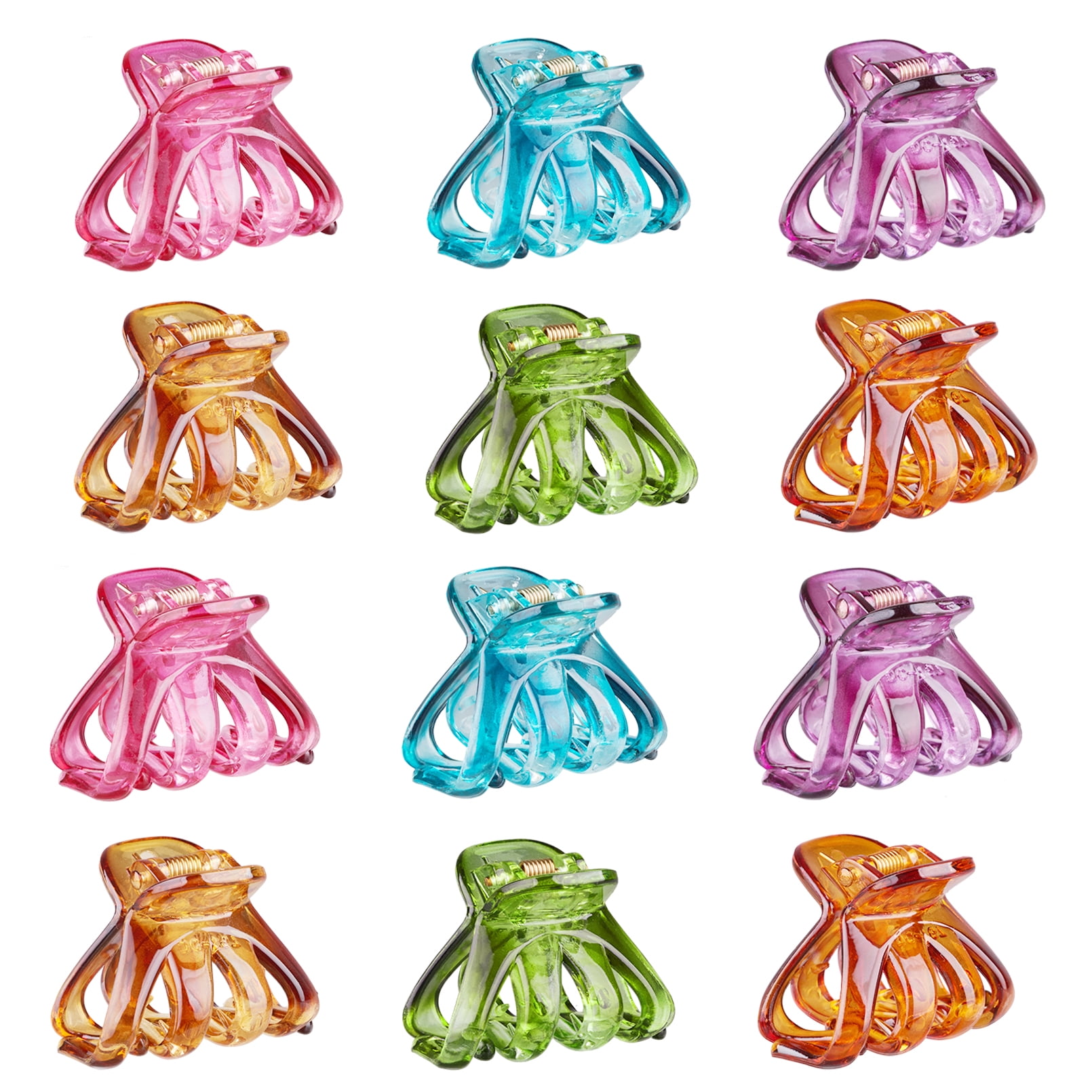 12PCS Small Octopus Hair Clips, FITDON Spider Hair Claw Octopus Jaw
