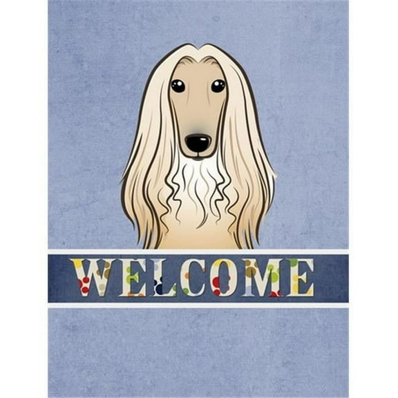 Caroline's Treasures BB1430GF Afghan Hound Welcome Flag Garden Size , Small, multicolor