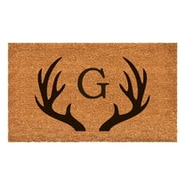 Antler Monogram Doormat, 17" x 29" (Letter G)