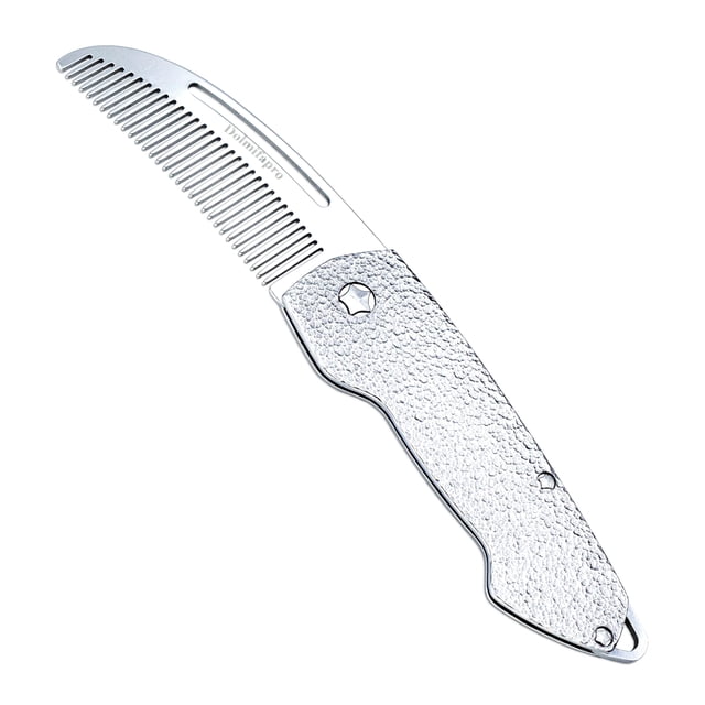 Peine plegable para bigotes Dolmifapro, peine pequeño de metal para barba
