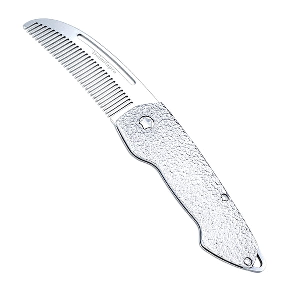 Peine plegable para bigotes Dolmifapro, peine pequeño de metal para barba