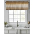 thumbnail image 4 of Valances for Windows Brown Gradient Rod Pocket Cafe Window Treatments Valance Curtains for Kitchen Bathroom Laundry Basement Windows 60"x14", 4 of 9