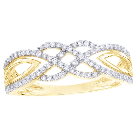AFFY White Natural Diamond Intertwined Ring in 10K Rose Gold