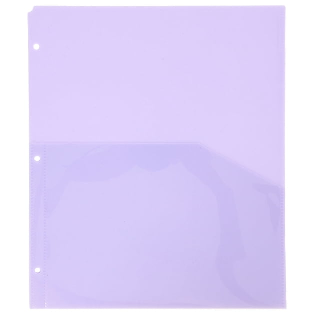 KAKOWELY binder pockets 8 Pcs Binder Pockets for Organizing Schedules Plastic Binder Pockets File Document Protection Pockets 3-Holes Punched Binder Pockets (A4)