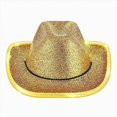 thumbnail image 5 of NOLDARES Halloween Sparkly Kids Cowboy Hat Boys Girls Western Glitter Cowgirl Party Hats(Gold,9-15 Y), 5 of 5