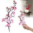 thumbnail image 2 of Artificial Blossom Branches 11.8In Winter Flowers, Realistic Plum Blossom for Home Decor, Table Centerpieces Vase Arrangements Chinese New Year Wedding , 1 30Cm Artificial Plum Blossom Branch, 2 of 9