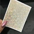thumbnail image 3 of UDIYO 9x8cm Laser Nail Sticker Stripe Lines Tape 3D Adhesive Decoration DIY Decal, 3 of 7