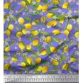 thumbnail image 1 of Soimoi Modal Satin Fabric Leaves,Floral & Lemon Vegetable Fabric Prints by Yard 42 Inch Wide, 1 of 3