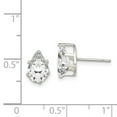 thumbnail image 5 of Auriga Fine Jewelry 925 Sterling Silver 9x6mm Pear Snap Set CZ Stud Earrings for Women (L-9mm, W- 6mm), 5 of 5