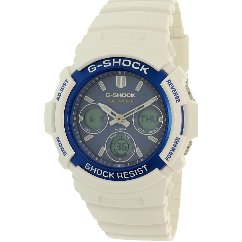 men's white g shock watch uk