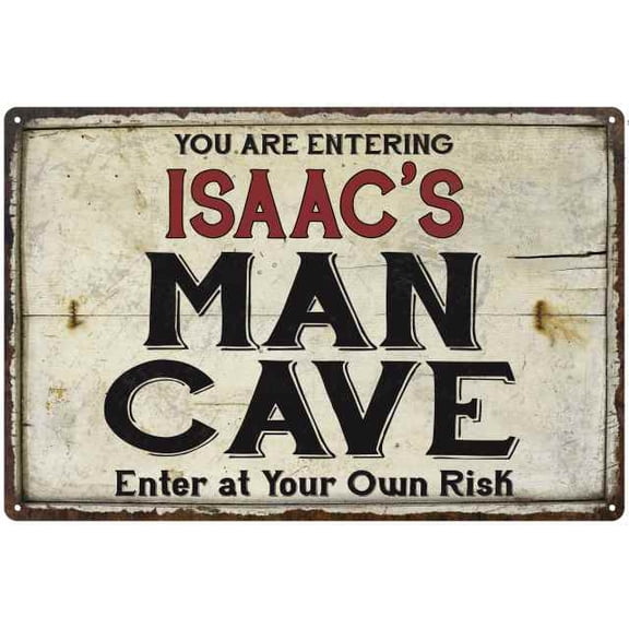 ISAAC'S Man Cave Sign Rustic Garage Decor Gift 8x12 Metal 208120035280