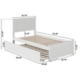 thumbnail image 4 of Bowery Hill Twin XL Platform Bed with Trundle in White, 4 of 4